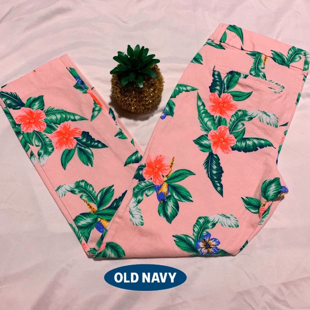 Old Navy, Light Pink, Floral, Pixie Ankle Pants